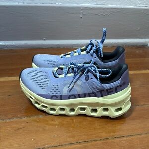 On Running Shoes in Purple and Cream